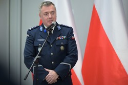 Komendant Wojewódzki Policji w Katowicach inspektor Tomasz Michułka.